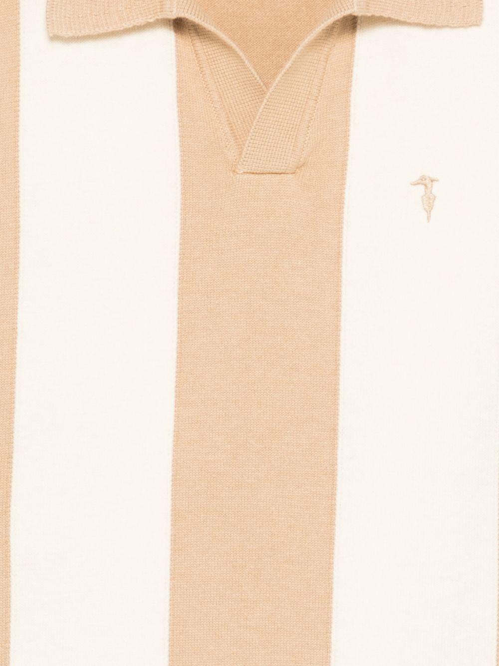 T-shirt per bambino Trussardi Junior beige con design a righe - Rubino Kids