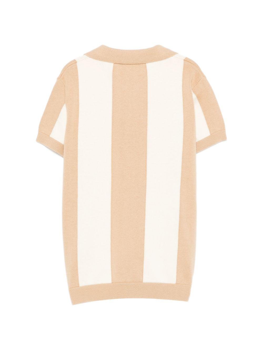 T-shirt per bambino Trussardi Junior beige con design a righe - Rubino Kids