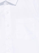 T-shirt per bambino Trussardi Junior bianco con stampa logo sul retro e targhetta - Rubino Kids