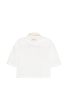 T-shirt per donna Alysi bianca con design crop - Rubino Kids