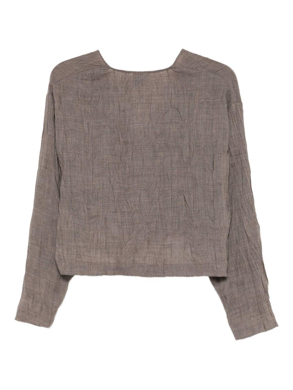 T-shirt per donna Alysi grigia con scollo a V - Rubino Kids