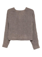 T-shirt per donna Alysi grigia con scollo a V - Rubino Kids