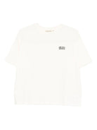 T-shirt per donna The New Society bianca con logo ricamato - Rubino Kids