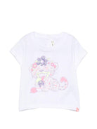 T-shirt per neonata Billieblush bianca con stampa grafica - Rubino Kids