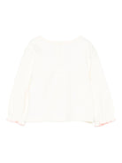 T-shirt per neonata Billieblush bianco con bordi rosa - Rubino Kids