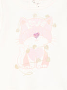 T-shirt per neonata Billieblush bianco con bordi rosa - Rubino Kids