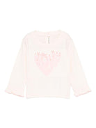 T-shirt per neonata Billieblush rosa con decorazione con paillettes - Rubino Kids