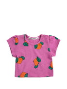T-shirt per neonata Bobo Choses fucsia con stampa grafica rapa - Rubino Kids