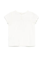 T-shirt per neonata Bonpoint cira beige con chiusura posteriore con bottone - Rubino Kids