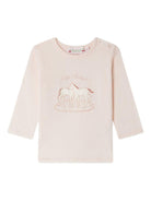 T-shirt per neonata Bonpoint rosa con stampa cavallo - Rubino Kids