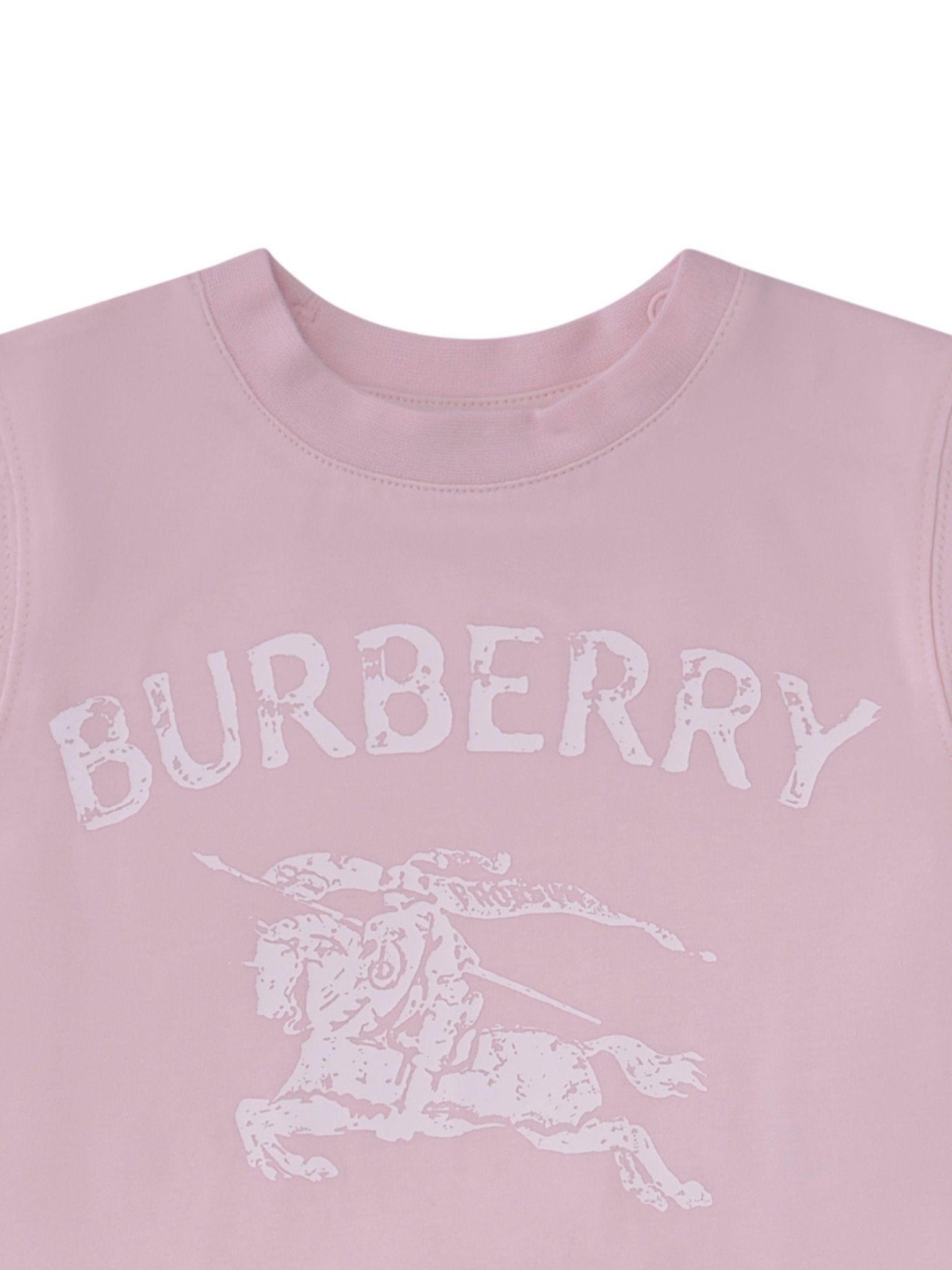T-shirt per neonata Burberry Kids rosa con logo Equestrian Knight - Rubino Kids