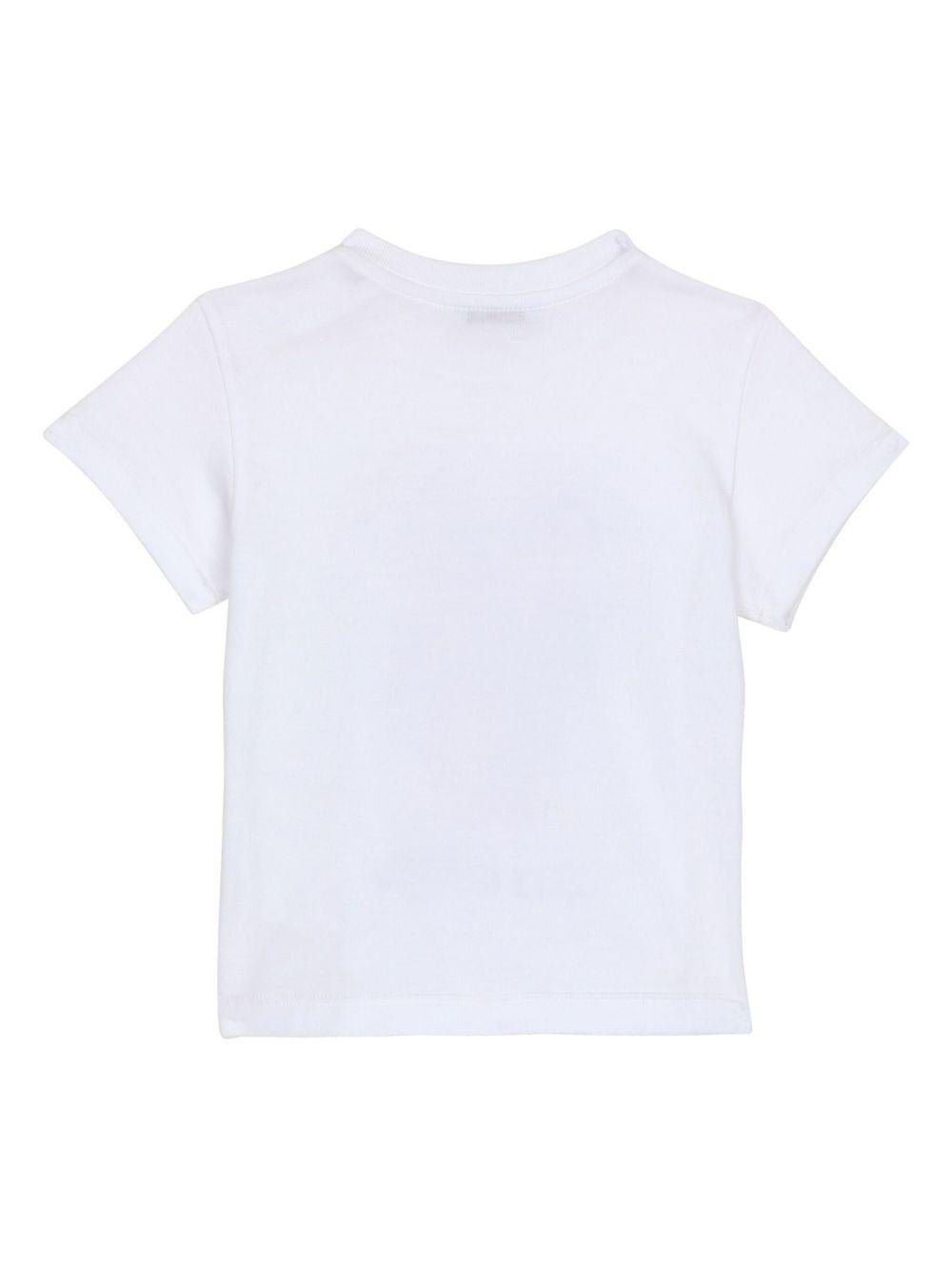 T-shirt per neonata Dolce & Gabbana Kids bianco a fiori - Rubino Kids