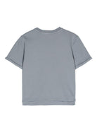 T-shirt per neonata Donsje Jarne grigio con ricamo sul petto - Rubino Kids
