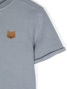 T-shirt per neonata Donsje Jarne grigio con ricamo sul petto - Rubino Kids