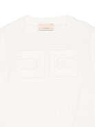 T-shirt per neonata Elisabetta Franchi La Mia Bambina bianca con dettaglio logo - Rubino Kids