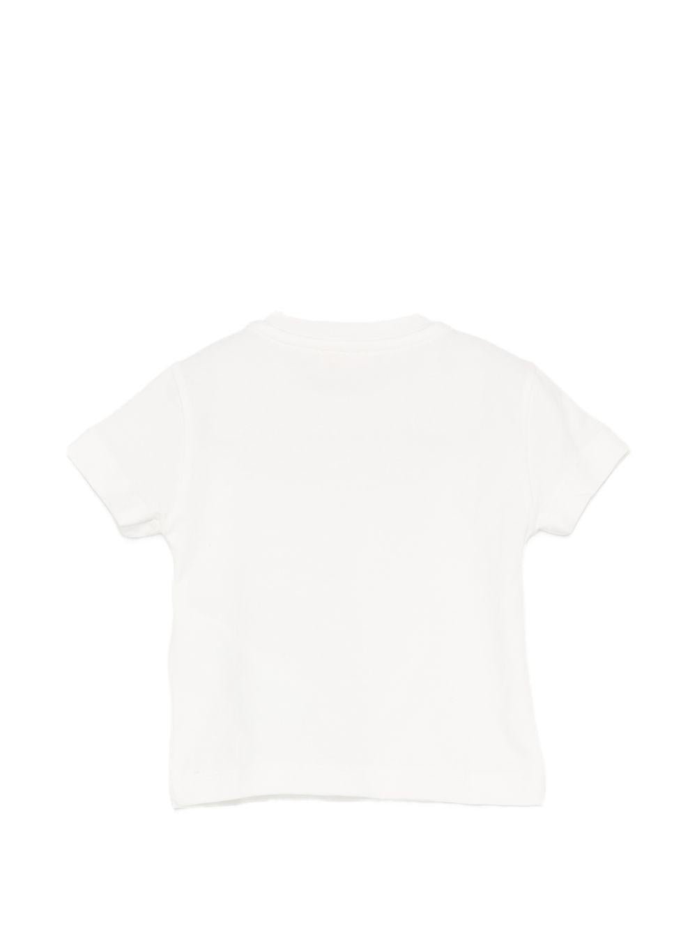 T-shirt per neonata Elisabetta Franchi La Mia Bambina bianca con dettaglio logo - Rubino Kids