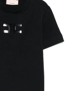 T-shirt per neonata Elisabetta Franchi La Mia Bambina nero con logo - Rubino Kids