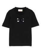 T-shirt per neonata Elisabetta Franchi La Mia Bambina nero con logo - Rubino Kids