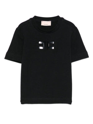 T-shirt per neonata Elisabetta Franchi La Mia Bambina nero con logo