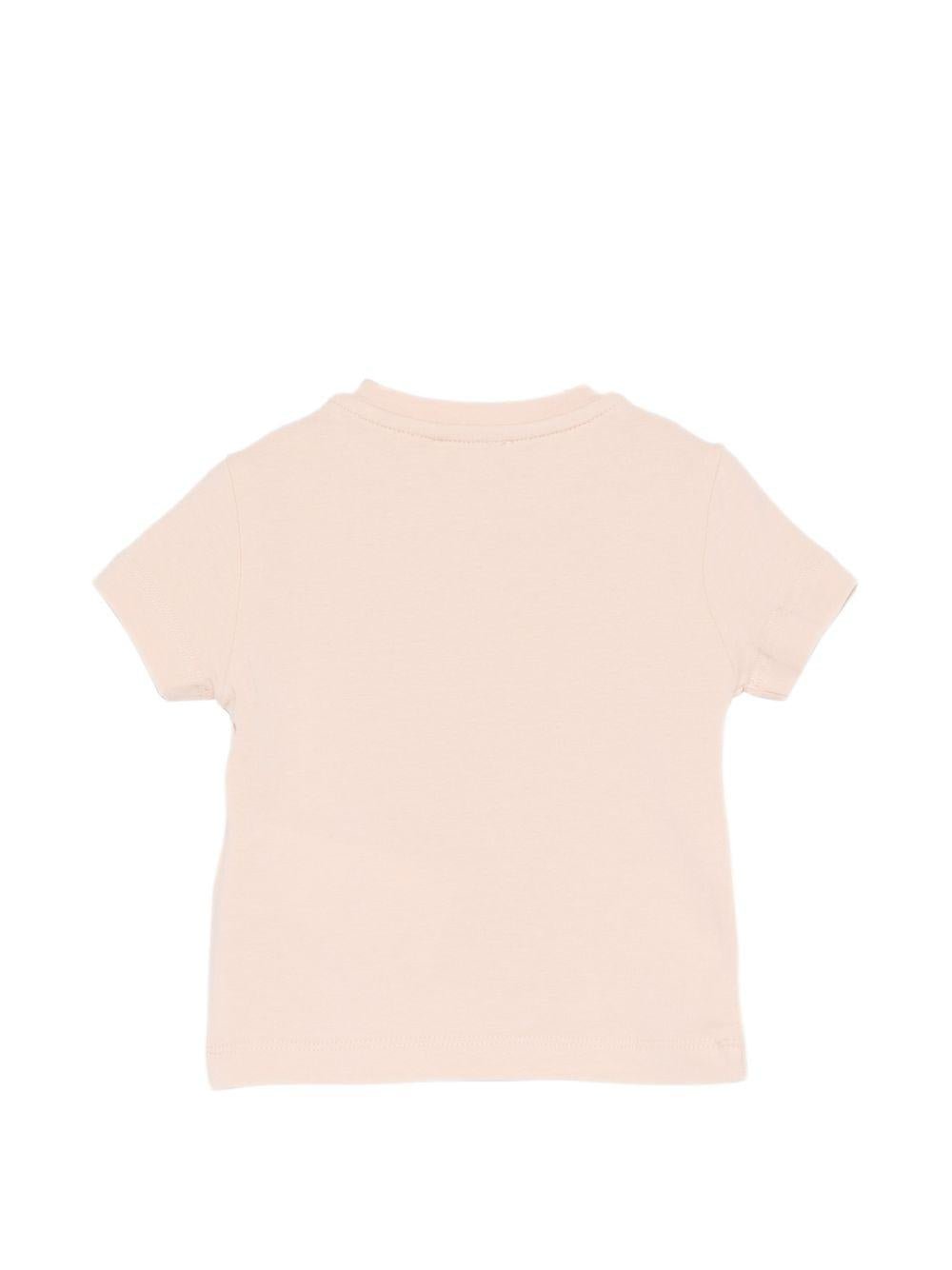 T-shirt per neonata Elisabetta Franchi La Mia Bambina rosa con dettaglio logo - Rubino Kids