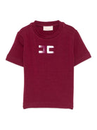 T-shirt per neonata Elisabetta Franchi La Mia Bambina rosso con logo - Rubino Kids