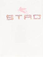 T-shirt per neonata Etro Kids beige con dettagli floreali - Rubino Kids