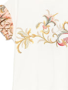 T-shirt per neonata ETRO KIDS bianca con stampa grafica - Rubino Kids