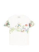T-shirt per neonata ETRO KIDS bianca con stampa grafica - Rubino Kids