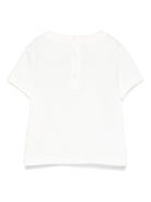 T-shirt per neonata Fendi Kids bianco con logo a fiori - Rubino Kids
