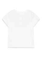 T-shirt per neonata Fendi Kids bianco con logo - Rubino Kids