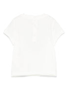 T-shirt per neonata Fendi Kids bianco con stampa Teddy Bear - Rubino Kids