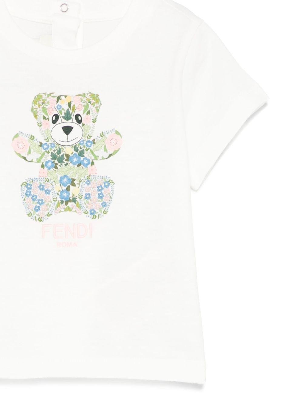 FENDI クマプリント Tシャツ 7A ホワイト FENDI クマプリント Tシャツ 7A ホワイト くま ホワイト（白）系