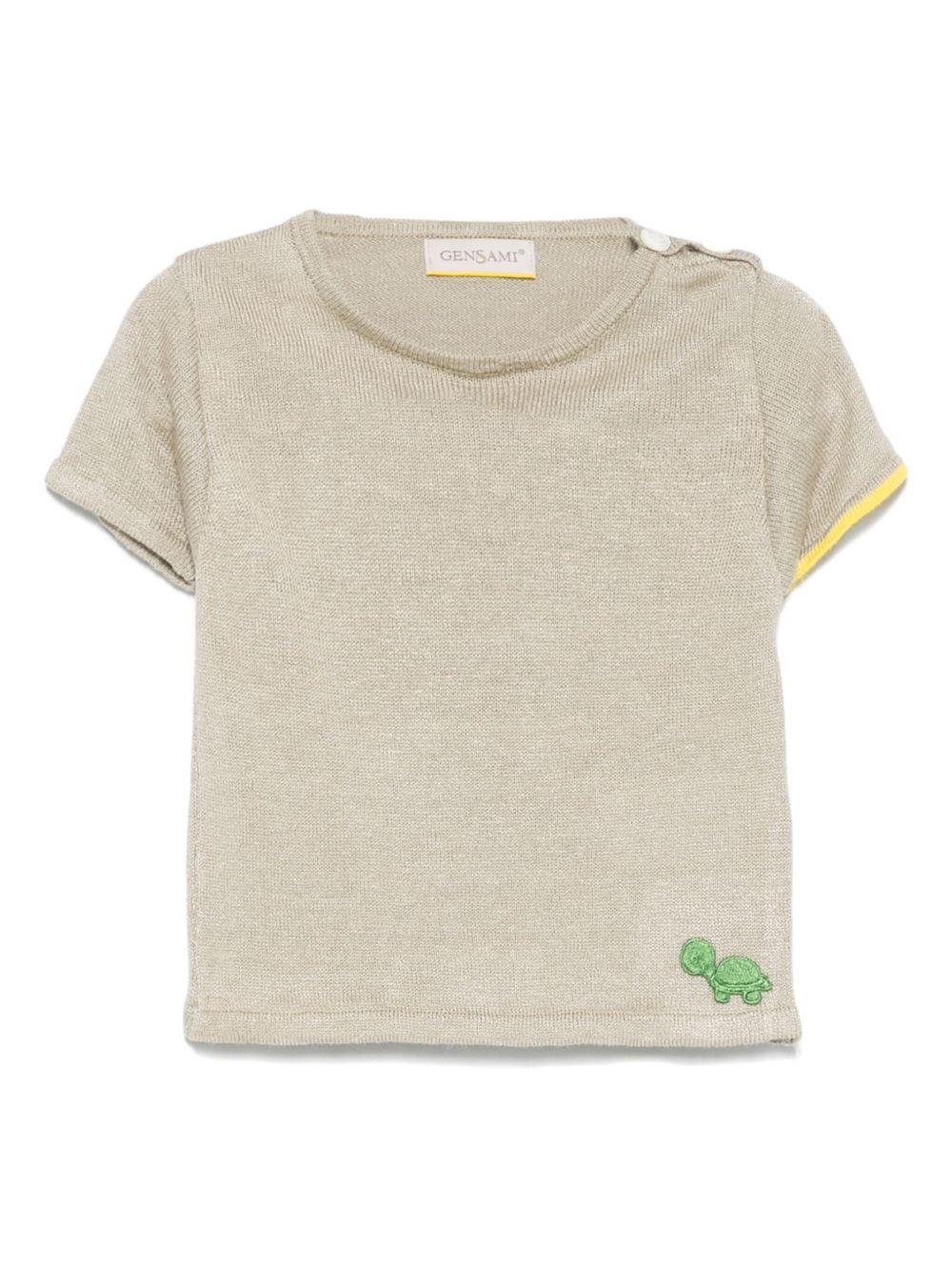 T-shirt per neonata Gensami kids grigio in maglia - Rubino Kids