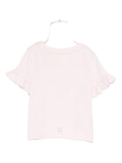 T-shirt per neonata Givenchy Kids rosa con maniche arricciate - Rubino Kids