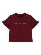 T-shirt per neonata Givenchy Kids rossa con stampa con logo - Rubino Kids