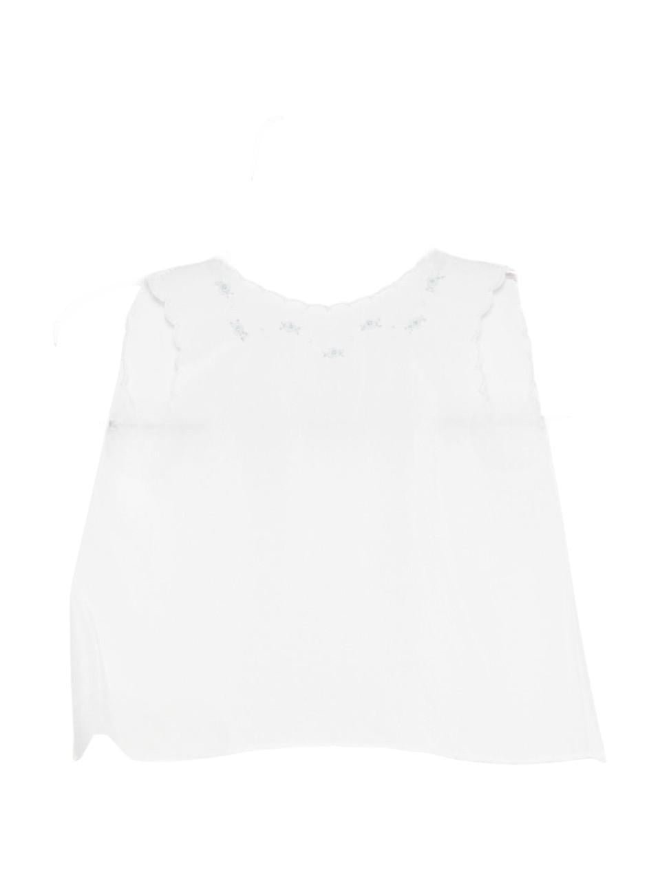 T-shirt per neonata Mariella Ferrari bianca con dettagli ricamati - Rubino Kids