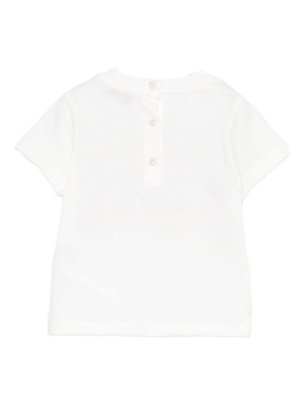 T-shirt per neonata Missoni Kids bianca con stampa a zig - zag - Rubino Kids