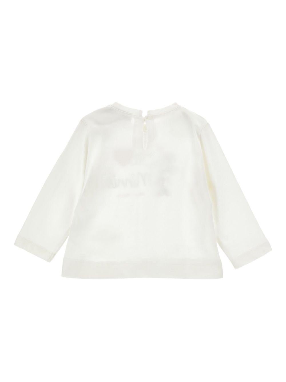 T-shirt per neonata Monnalisa bianca con stampa Minnie Mouse - Rubino Kids