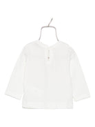 T-shirt per neonata Monnalisa bianco con decorazione in strass - Rubino Kids