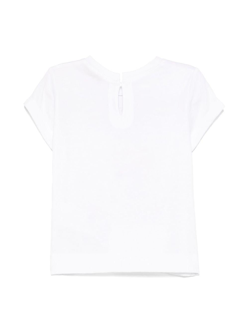 T-shirt per neonata Monnalisa bianco con motivo Alice x Disney - Rubino Kids