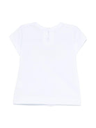 T-shirt per neonata Monnalisa bianco con stampa fiocco sul davanti - Rubino Kids