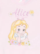 T-shirt per neonata Monnalisa rosa con stampa Alice x Disney - Rubino Kids