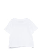 T-shirt per neonata Moschino Kids bianca con stampa Cherry - Rubino Kids