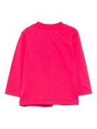 T-shirt per neonata Moschino Kids fucsia con stampa teddy - Rubino Kids