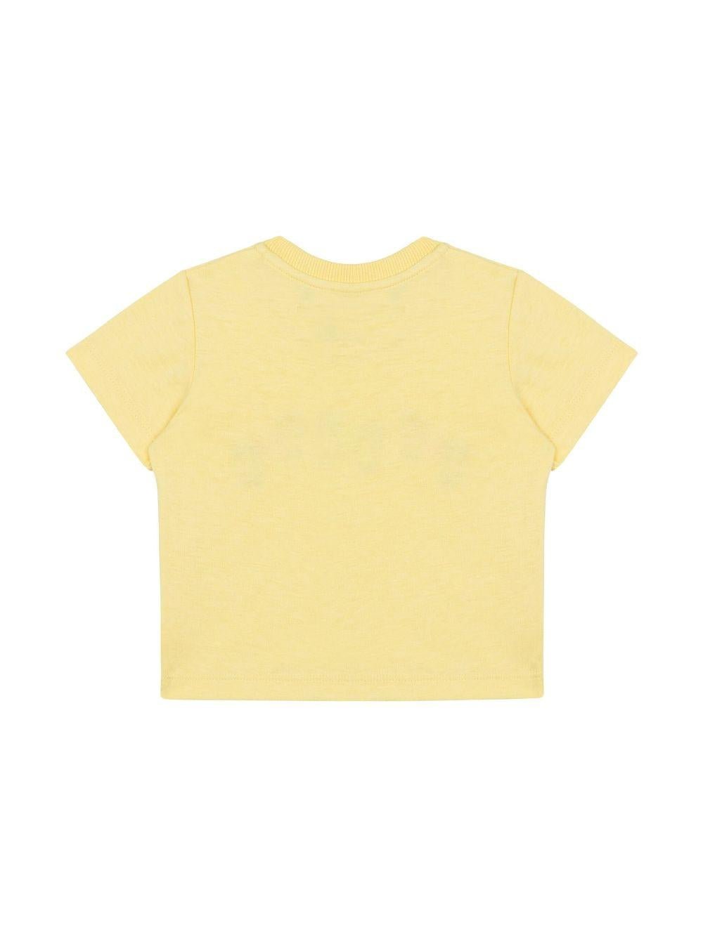 T-shirt per neonata Moschino Kids giallo con motivo Teddy Bear - Rubino Kids
