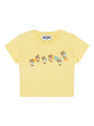 T-shirt per neonata Moschino Kids giallo con motivo Teddy Bear - Rubino Kids