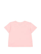 T-shirt per neonata Moschino Kids rosa con motivo Teddy Bear - Rubino Kids