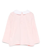 T-shirt per neonata Moschino Kids rosa con ricamo orsetto - Rubino Kids