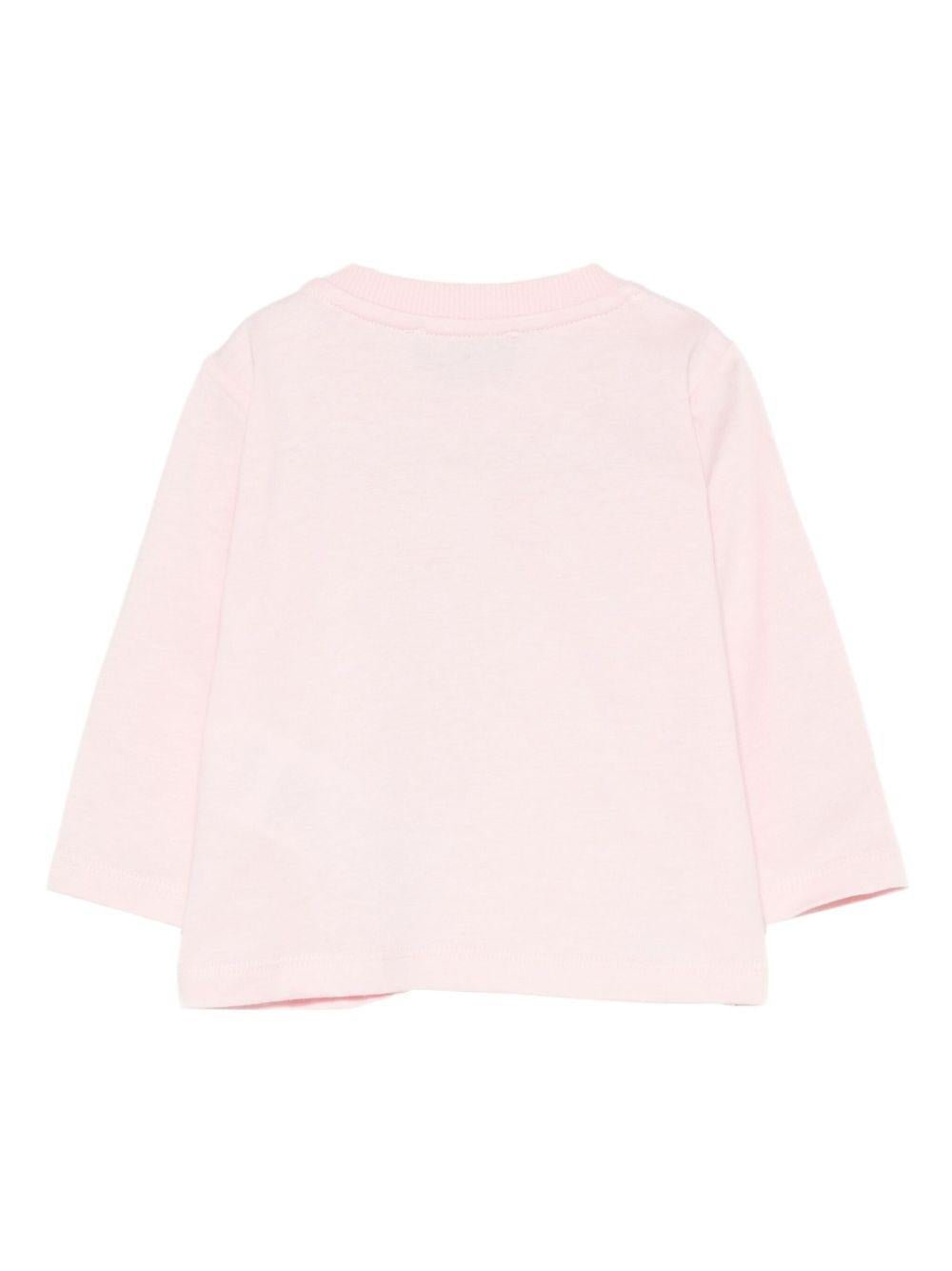 T-shirt per neonata Moschino Kids rosa con stampa grafica - Rubino Kids