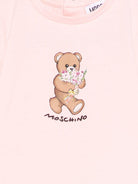 T-shirt per neonata Moschino Kids rosa con stampa Teddy Bear - Rubino Kids